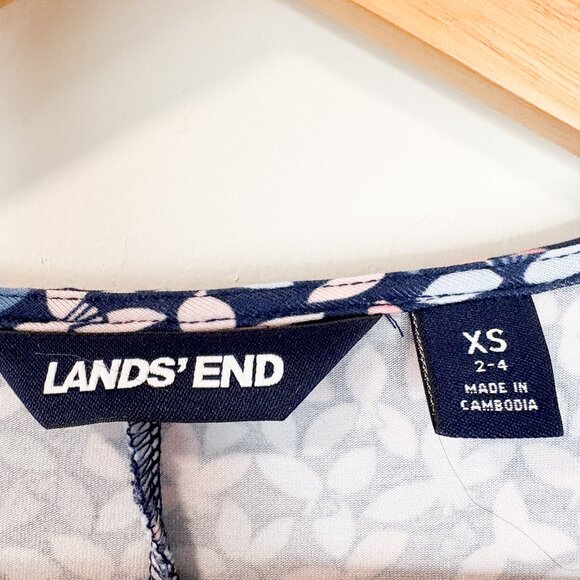 Land's End Navy Short Sleeve Fit & Flare Dress Size XS (2–4) - Picture 5 of 7